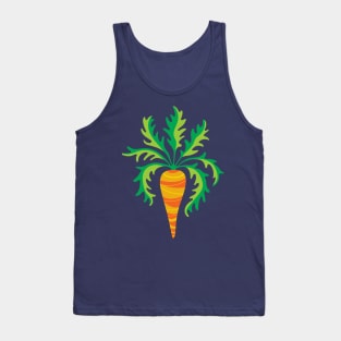 CRAZY CARROT Fun Healthy Vegetable Veggie Orange Green - UnBlink Studio by Jackie Tahara Tank Top